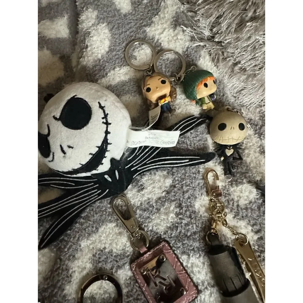 Lot of designer keychains,bag charms bling disney tassell